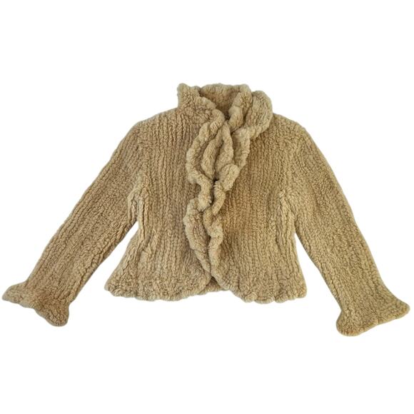 Ferragamo Shearling Ruffle Jacket - Picture 3 of 13